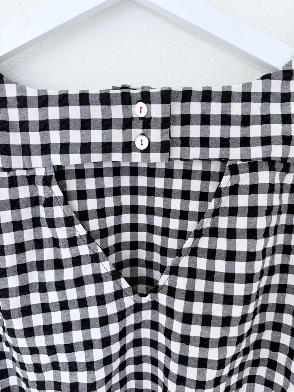 Maeve Anthropologie Black & White Gingham Crop Top Size Medium - Picture 9 of 11